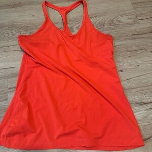Nike Red Tank Top Sleeveless Scoop Neck Backless